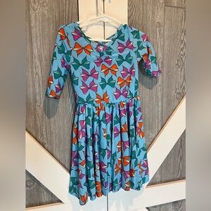 BAG268. NWT DOT DOT SMILE Blue Bows Ballerina Twirl Dress OrangeGreen Purple 3/4